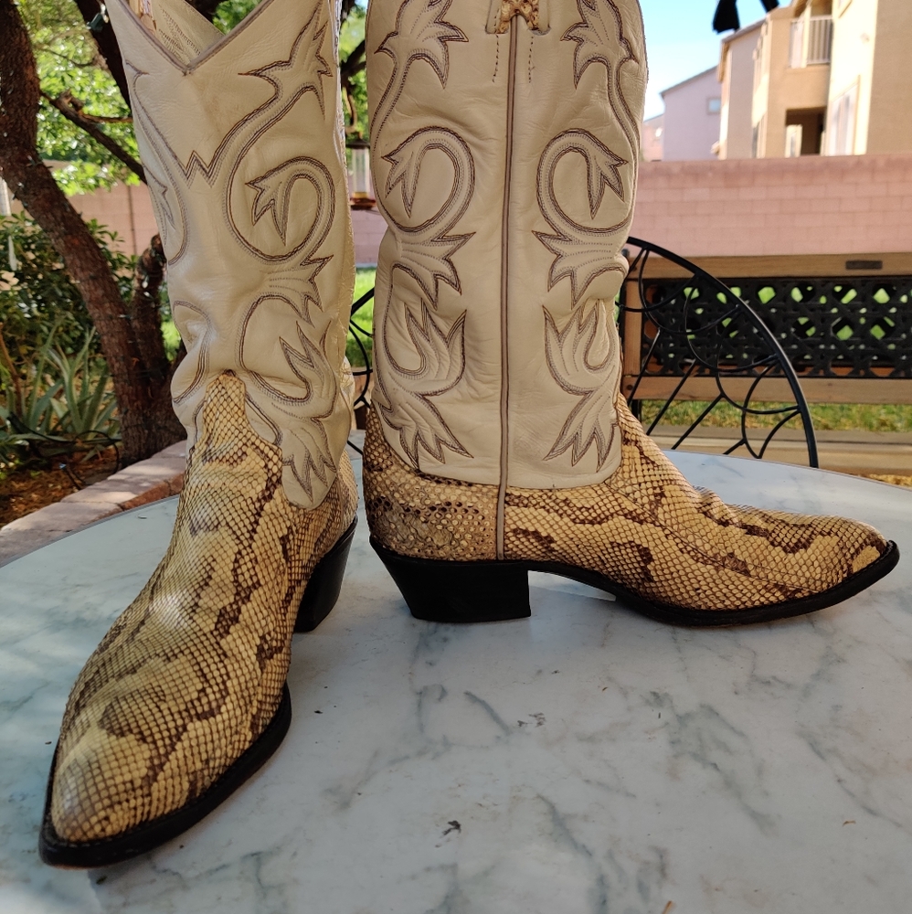Larry Mahan snake skin boots